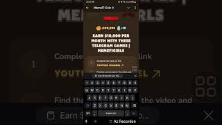 31st August Memefi Video ( Earn $10,000 per Month With These Telegram Games ) Code