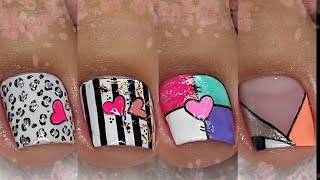 HERMOSOS DISEÑOS DE UÑAS PARA PIES | UÑAS DECORADAS🦶💅😍