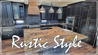 Rustic Style Black Kitchen