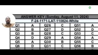 LAT TEST 11/08/2024 OFFICIAL ANSWER KEYS WHITE BOOK BY HEC ! HEC LAT TEST ANSWER KEYS WHITE BOOK ?