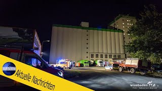 Anlagenbrand im Raiffeisen-Kraftfutterwerk in Schierstein