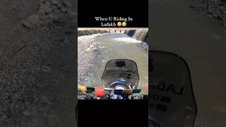 Ladakh Water Crossings Be Like 😅🤣 #ladakh #ladakhride #biker #bikeride #rider #trending #viral