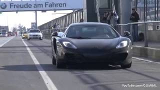 Black McLaren MP4 12C   Revs, Start up and Accelerate!