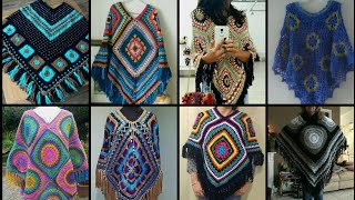 Extremely gorgeous Crochet poncho / cap / shawl / cover up pattern design UK - US fashion trend