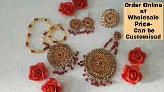 Kundan Necklace Set in Wholesale Price | Party Wear Jewellery Set | Kundan Jewellery