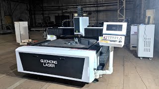 Guohong Laser GH-F3015 single-platform laser cutting machine on-site debugging and cutting video