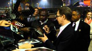 Gary oldman signs autographs for fans at jimmy kimmel live