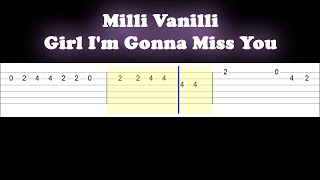 Milli Vanilli - Girl I'm Gonna Miss You (Easy Guitar Tabs Tutorial)