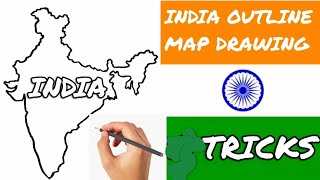 india map drawing| india map| map of india | how to draw outline map of india |how to draw india map