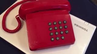 1988 BT Tribune 9801AR Push Button Telephone: Red