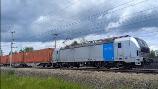 Railpool Vectron mit Containerzug