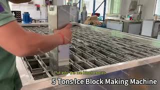 5 tons/day ice block machine ice block maker máquina de blocos de gelo