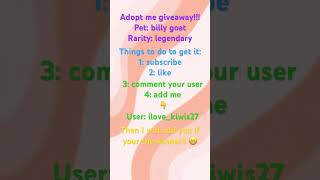 Adopt me giveaway (2)