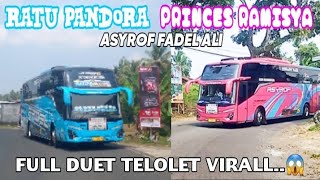 MOMENT LANGKA😱❗DUA BUS ASYROF TERBARU JETBUS 5  DUET TELOLET VIRAL 12 CORONG ZIARAH PAMIJAHAN