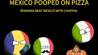 MEXICO POOPED ON PIZZA+ROMANIA BEAT MEXICO WITH CHAPPAL [FUNNY]