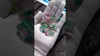 Faceted grade Natural Bicolor terminated tourmaline crystals Origin: Afghanistan Weight: 312 carat