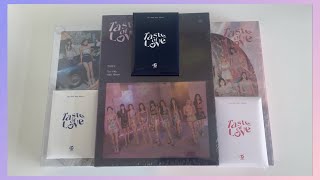 unboxing 9 copies of twice's taste of love album ✨