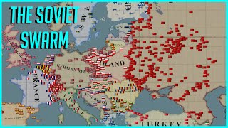 Germany vs Soviet Swarm HOI4 -  Hearts of Iron 4 Timelapse