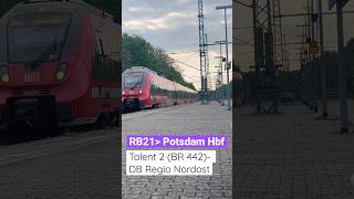 Ein RB21 nach Potsdam Hbf fährt in den Bahnhof Park Sanssouci in Potsdam ein | ÖPNVinBB | #shorts