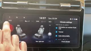 Control rear seat heating in Hyundai Tucson 2021