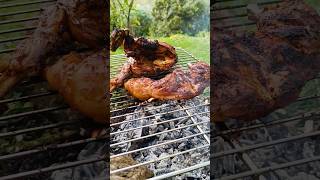 Grilled chicken in forest #shorts