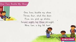 One, Two, Buckle My Shoe Rhyme | 1,2 Buckle my shoe song | for kids