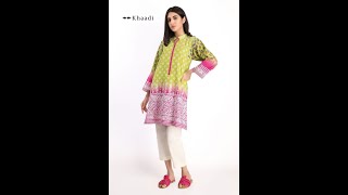 Latest Khaadi Summer Lawn 2021 - ChickenKari Emb 02 Pcs