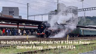 Herbstfahrt vom Verein Mikado  141.R.1244 ins Berner Oberland Brugg AG - Thun 05.10.2024 (4K)