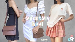 a YESSTYLE try-on clothing haul 🌷 (tops, dresses, and bag)