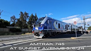 Amtrak 745 @ Sunset Avenue 5/4/24