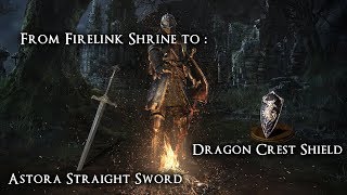 Astora Straight Sword and Dragon Crest Shield location [From Firelink Shrine] - DS Remastered