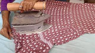 Here's how to iron a Frill Skirt/Gopi dress kaise iron kare ?