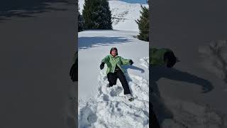 Высота снежного покрова в горах Алматы❄️🏔