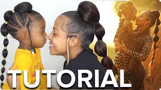 Mother Daughter Bubble Ponytail Tutorial - DETAILED TALK THROUGH