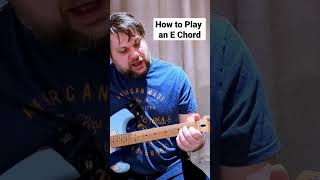 How to play an E Chord - 🤘 from 1st 5 Guitar Chords for Beginners #guitarlesson #guitar