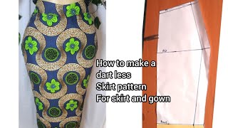 How to  make a dart less skirt pattern  #patternmaking #dartless