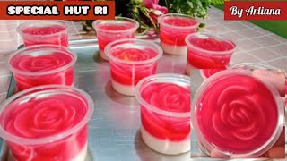 PUDDING SUSU MAWAR KACA SPECIAL KEMERDEKAAN || MODAL EKONOMIS, Enak dan Segar @arlianachannel8416