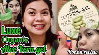 LUXE ORGANIX SOOTHING ALOE VERA GEL | Benefits and effects to skin | Honest Product review!