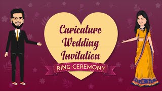 Caricature Wedding Invitation | Cartoon Animated Wedding Invitation