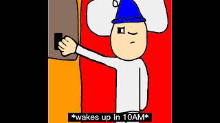 when You set alarm before you sleep #2danimation #3danimation #memes (Audio in descriptions)