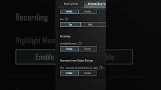 TEAMMATE ARMOR DISPLAY SETTINGS PUBG/BGMI