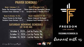 Freedom Life Church | Saturday Morning Prayer | Pastor Rohan Samuels | 10-05-2024