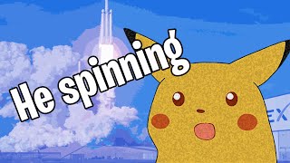 Spinning Chair Pikachu SpaceX Falcon 9 launch