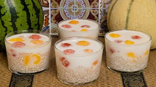 PERLES DE TAPIOCA AU LAIT DE COCO (Recette Thaïlandaise) - Dessert prêt en 30 minutes