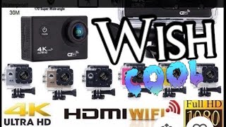 The unboxing and showing of the 4K Sports Ultra HD Wifi water resistant action Cam / Wish 🛒