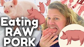 Eating raw PORK!                             #jonathanjacobmeijer