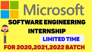 Microsoft Internship | Software Engineering Internship | For 2020,2021,2022 Batch