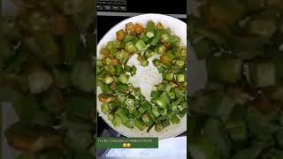 भिन्डी फ्राई || Spicy Okra Fry || Spicy Bhindi Fry ||#shorts