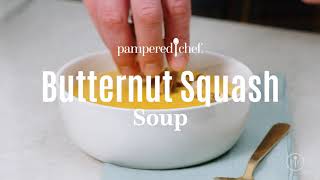 Pampered Chef Butternut Squash Soup in the Deluxe Cooking Blender