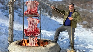 The Juiciest Beef Ribs Underground! How Hermit Chef Live in Mountains